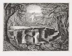 The Clapper Bridge Etching Signed in by Robin Tanner, Etching, sold Oct 2017