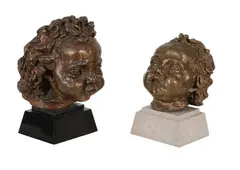 Fifth and Sixth Portrait of Peggy Jean Bronze with a gold by Jacob Epstein, Bronze with a gold patina Height of largest:, sold Oct 2017