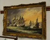The Battle of Havana Oil by John Bentham-Dinsdale, Oil on canvas, sold Oct 2017