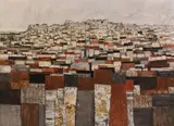 City Oil on board 91 x 102cm (35 3/4 x 48in.) Painted in 1967 by John Ridgewell, 1967, Oil on board, sold Oct 2017