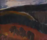 Wicklow landscape Oil by Peter Collis, Oil on board, sold Oct 2017