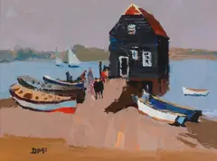 Bosham Oil by Donald McIntyre, Oil on board, sold Oct 2017