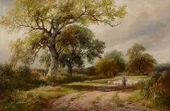 The country path Oil on canvas Signed and dated 79, lower right 36 x 53.5cm (14 3/16 x 21 1/16in.) by George Turner, Oil on canvas, sold Aug 2017