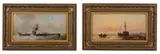 Shipping in stormy weather by William Callcott Knell, Oil on canvas Each signed, lower right Each, offered Aug 2017