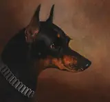 Head study of a Manchester Terrier Oil on board Signed and dated 1882 , lower centre 23 x 24cm (9 x 9 1/2in.) by Alfred Wheeler, 1882, Oil on board, sold Aug 2017