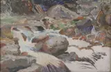 River scene Oil on canvas Signed, lower right 33 x 49cm (13 x 19 1/4in.) Provenance: Found in the inheritance of Nandor Katona (label affixed, verso) by Nándor Katona, Oil on canvas, offered Aug 2017