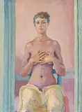 Young woman seated Oil by Xavier Blanch i Pla, Oil on canvas, sold Aug 2017