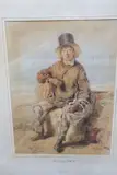Fisherboy on the shore, unsigned, 34 x 25cm CONDITION: Faded with discolouration to the paper coming in from all sides, modern frame by Octavius Oakley, watercolour, sold Nov 2020