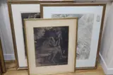 La Mantille by Albert de Belleroche, pencil, sold Nov 2020