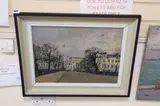 Regents Park during the Second World War with barrage balloons overhead by Paul Ayshford Methuen, 4th Baron Methuen, oil on board, sold Nov 2020
