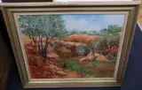 Waterhole, Mount Margaret, Queensland by Denise Shaw, oil on canvas, sold Nov 2020