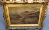 Highland cattle watering by Ernest Walbourn, oil on canvas, sold Nov 2020