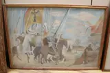 Copy of Fresco by Piero Della Francesca in San Francesco Arezzo by Hermione Hammond, 1939, gouache, sold Nov 2020