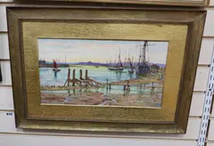 Rye from Camber, monogrammed and dated 1906, label verso, 25 x 45cm by Andrew B. Donaldson, 1906, watercolour, sold Nov 2020