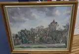 View of a chateau by Giulio Bagnoli, oil on canvas, offered Oct 2020