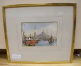 A view on the Bosphorus by Conrad H. R. Carellli, watercolour, sold Oct 2020