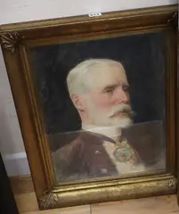 Unfinished portrait of the late Sir Ernest Waterlow by John Charles Dollman, watercolour and charcoal, sold Oct 2020