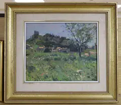 Vaison, Provence by Ken Howard, oil on board, sold Oct 2020