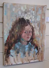Portrait of a young girl by Sherree Valentine-Daines, oil on canvas, sold Oct 2020
