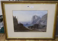 A Cornish cove by Thomas Hart Fsa, 1869, watercolour and gouache, sold Oct 2020