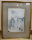 Study of a labourer, 32 x 21cm by Francesco Paulo Michetti, ink and watercolour, sold Oct 2020
