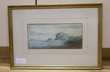 Italian coastal landscape by Gabriele Carelli, watercolour, sold Oct 2020