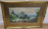 On the Arun, Sussex by John Mole, 1866, watercolour, sold Oct 2020