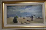 Seascape, initialled and dated '56, 20 x 40cm initialled and dated '56 8 x 15.5in by George Manchester, oil on board, sold Oct 2020