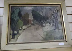 Road with treeforms by Laurie Taylor, oil on canvas, sold Oct 2020