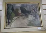 Road with treeforms by Laurie Taylor, oil on canvas, sold Oct 2020