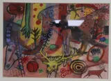Study for The Hunter 1988 by Mervyn Charlton, gouache on paper, sold Oct 2020