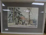 St James's Church, Biddenham, Bedfordshire by David Green, 1978, watercolour, sold Oct 2020