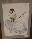 Costume design for Coppelia, English National Ballet by Alan Halliday, watercolour and ink, sold Oct 2020