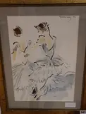 Costume design for Swan Lake, English National Ballet by Alan Halliday, watercolour and ink, sold Oct 2020