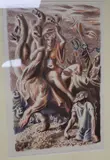 The woman on the seven headed beast, inscribed in pencil, 35 x 23cm by Hans Feibusch, lithograph, sold Oct 2020