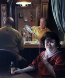 Heartburn' signed, Halcyon Gallery label verso 7.5 x 6.25in by David M. Bowers, oil on board, sold Oct 2020