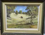 The Boundary Rider by Alex Edwards, oil on panel, sold Oct 2020