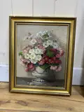 Still life of stocks in vase by Maurice Décamps, oil on canvas, sold Oct 2020
