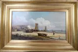 Low tide, Folkestone by John James Wilson, oil on canvas, sold Aug 2020