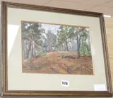 Sokolova Pustyn Forest, July 1984, inscribed on the back, 19.5 x 28.5cm by Yury Vladimirovich Zhigalov, oil on board, sold Aug 2020