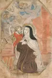 Dutch, An Old Master miniature of Saint Teresa by Gerard Donck, ink and watercolour, sold Nov 2021