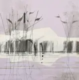 Scottish, untitled river landscape by Alastair Milne Michie, 1985, mixed media, sold Nov 2021