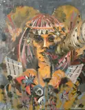 Femme a la Pipe by Dimitris Balias, 1980, oil on canvas, offered Nov 2021