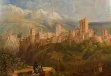 Scottish, a pair of Continental views, one of the Bay of Naples circa 1851 the other of The Alhambra Palace circa 1853 by Henry Gibson Duguid, oil on canvas, offered Nov 2021