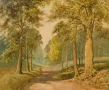 Balcombe Forrest, Sussex by David Mead, oil on board, offered Nov 2021