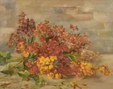 A still life study of a bouquet of flowers by Blanche Maw, oil on canvas, sold Nov 2021
