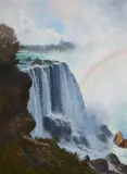 View of Horseshoe Falls from Goat Island by Henri Van de Hecht, oil on canvas, offered Nov 2021