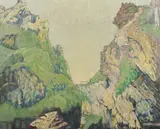 The Upwards Path by Reginald Francis Reynolds, oil on canvas, sold Nov 2021