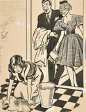 British, 'Darling, Remember I told you that Alice Mason-the girl I was going to marry before I met you-was in town by Arthur Ferrier, ink and bodycolour, sold Nov 2021
