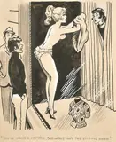You've made a mistake, Sue by Arthur Ferrier, ink and bodycolour, sold Nov 2021